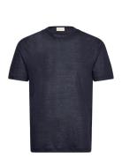 Linen Ss T-Shirt GANT Navy
