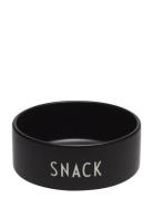 Snack Bowl Design Letters Black