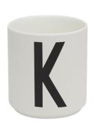 Porcelain Cup A-Z, Æ, Ø Design Letters White