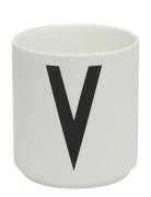 Porcelain Cup A-Z, Æ, Ø Design Letters White