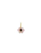 My Flower Charm 7 Mm Gold Design Letters Pink