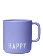 Favourite Cup With Handle Design Letters Purple