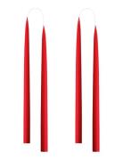 Hand Dipped Candles, 4 Pack Kunstindustrien Red