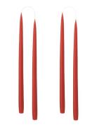 Hand Dipped Candles, 4 Pack Kunstindustrien Red