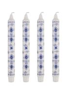 Musselmalet Taper Candles, 4 Pack Kunstindustrien White