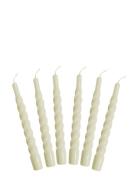 Twisted Candles, 6 Piece Box Kunstindustrien Cream