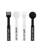 To Go Cutlery Design Letters Patterned
