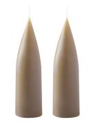 Hand Dipped C -Shaped Candles, 2 Pack Kunstindustrien Beige