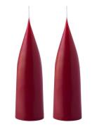 Hand Dipped C -Shaped Candles, 2 Pack Kunstindustrien Red