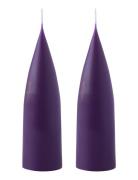Hand Dipped C -Shaped Candles, 2 Pack Kunstindustrien Purple