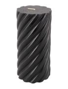 Pillar Candle Swirl 77H Present Time Black