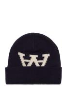 Vin Aa Jacquard Beanie Double A By Wood Wood Blue