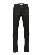 Coated Skinny Fit Jeans Designers Remix Girls Black