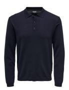 Onswyler Life Reg 14 Ls Polo Knit Noos ONLY & SONS Black