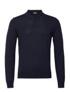 Merino Polo Knit Morris Navy