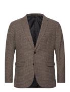 Slhslimdan Flannel Blazer O Selected Homme Beige