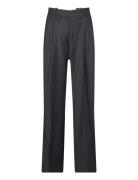 Wide Leg Pleated Wool Pant Tommy Hilfiger Black