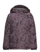 Winter Jacket Aop Mikk-line Purple