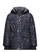 Polyester Girls Jacket - Glitter Mikk-line Navy