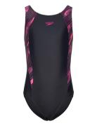 Girls Hyperboom Splice Muscleback Speedo Navy