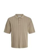 Jjmarco Knit Ss Polo Jack & J S Beige