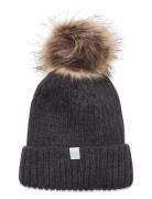 Hat W. Detachable Fake Fur Color Kids Grey