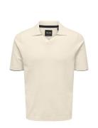 Onsdal Life Reg Ss 14 Resort Polo Knit ONLY & SONS Cream