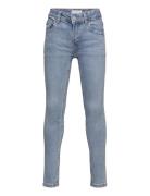 Cotton Skinny Jeans Mango Blue