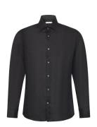 100% Linen Regular-Fit Shirt Mango Black