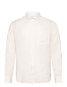 Classic Fit 100% Linen Shirt Mango White
