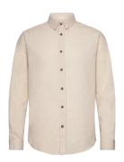 Akleif L/S Cot/Linen Shirt Anerkjendt Beige