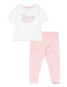 Glitter Print Tee And Juicy Aop Legging Set Juicy Couture Patterned
