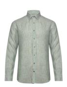 Linen Slim Fit Shirt Michael Kors Green