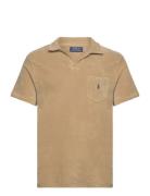 Custom Slim Fit Terry Polo Shirt Polo Ralph Lauren Beige