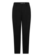 Satin-Stripe Wool Crepe Straight Pant Lauren Ralph Lauren Black