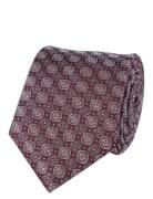 Geometric Silk Tie Portia 1924 Burgundy