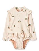 Sille Baby Printed Swimsuit Liewood Cream
