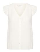 Karonna Sleeveless Shirt Kaffe White