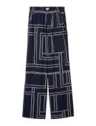 Loose Fit Palazzo Pants Tom Tailor Navy