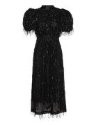 Sequin Midi Puff Dress ROTATE Birger Christensen Black