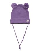 Cap Knitted Pom Pom Lindex Purple