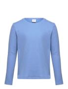 Top L S Basic Rib Lindex Blue