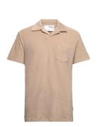 Slhrelax-Terry Ss Resort Polo Ex Selected Homme Beige