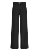 Straight Pleated Jeans Mango Black