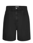 Denim Shorts With Pleats Mango Grey