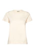 Reg Tonal Shield Ss T-Shirt GANT Cream
