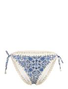 Ally Crochet Trimmed Bikini Bottoms Malina Blue