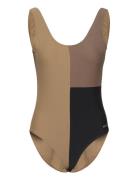 Møn Colorblock Swim Suit H2O Beige