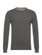 Cotton Pique C-Neck GANT Grey