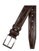 Croco Leather Belt Portia 1924 Brown